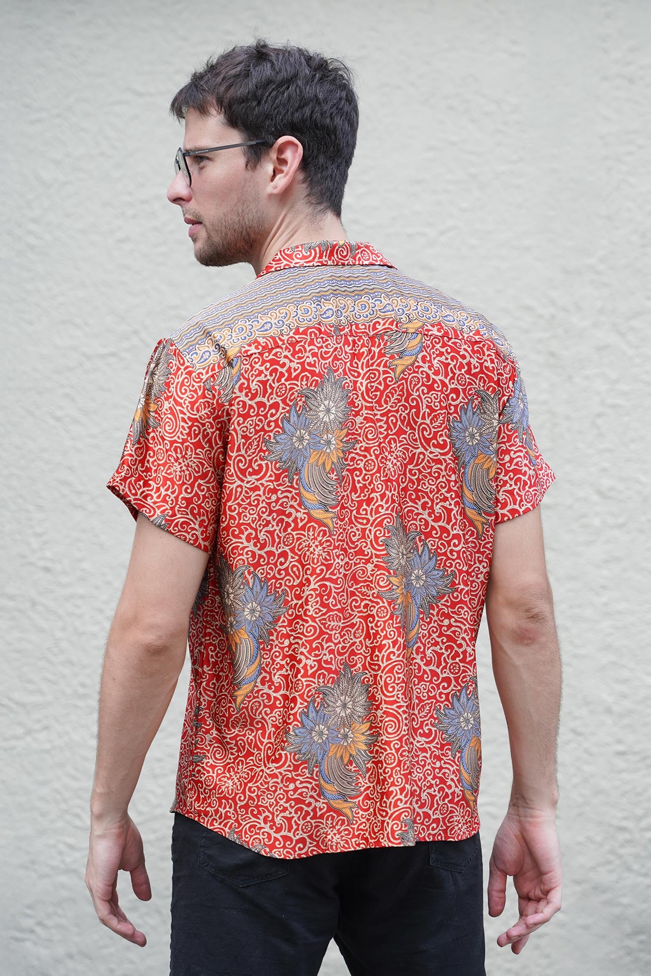 50s 60s Casamoda rayon shirt グレピン　ロカビリー Sachi Scarlet Cabana Shirt – Rafikimono