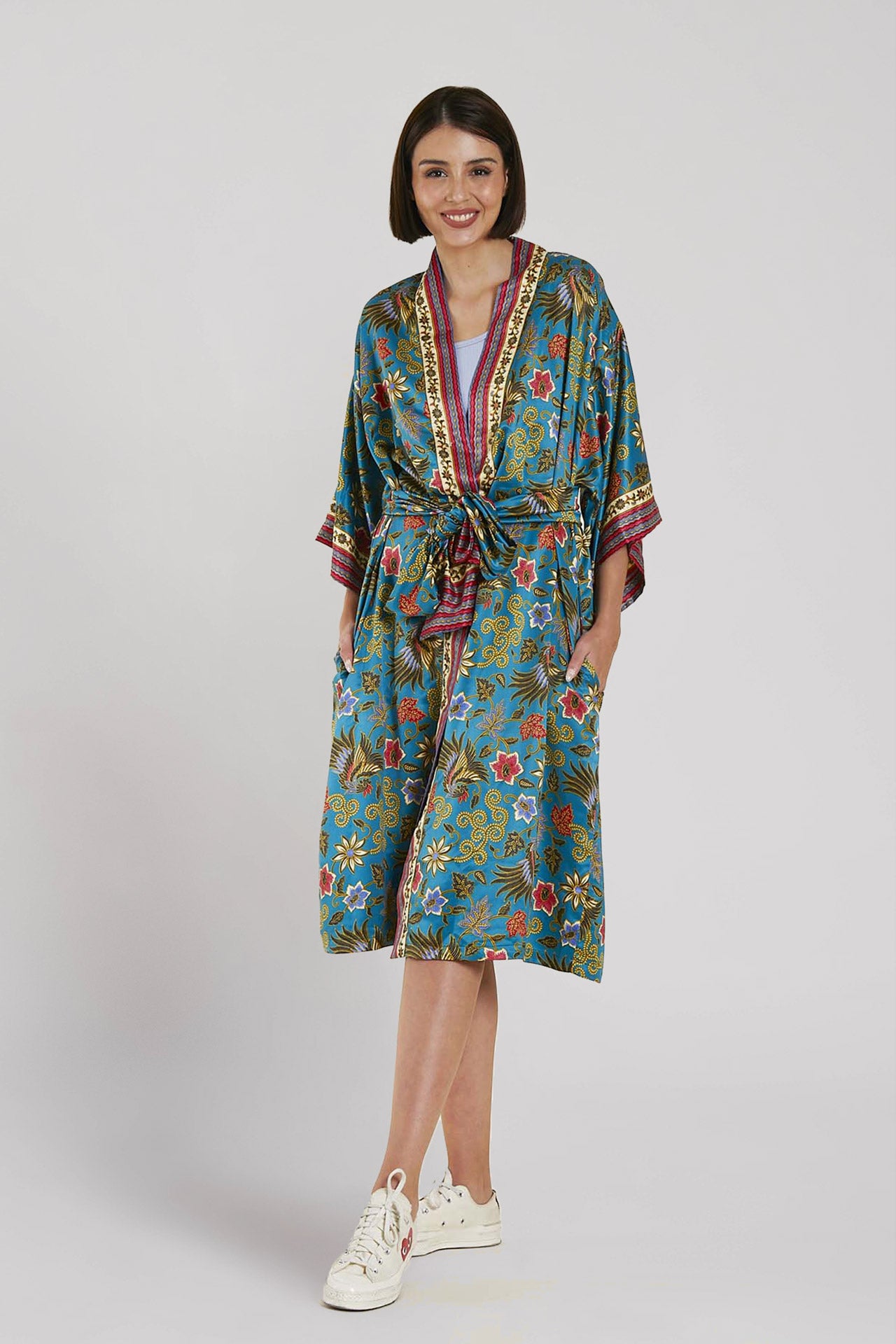 Floor length kimono robe best sale